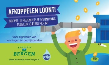 Afkoppelen regenpijp loont, koppel je regenpijp af en ontvang tijdelijk 10 euro per vierkante meter